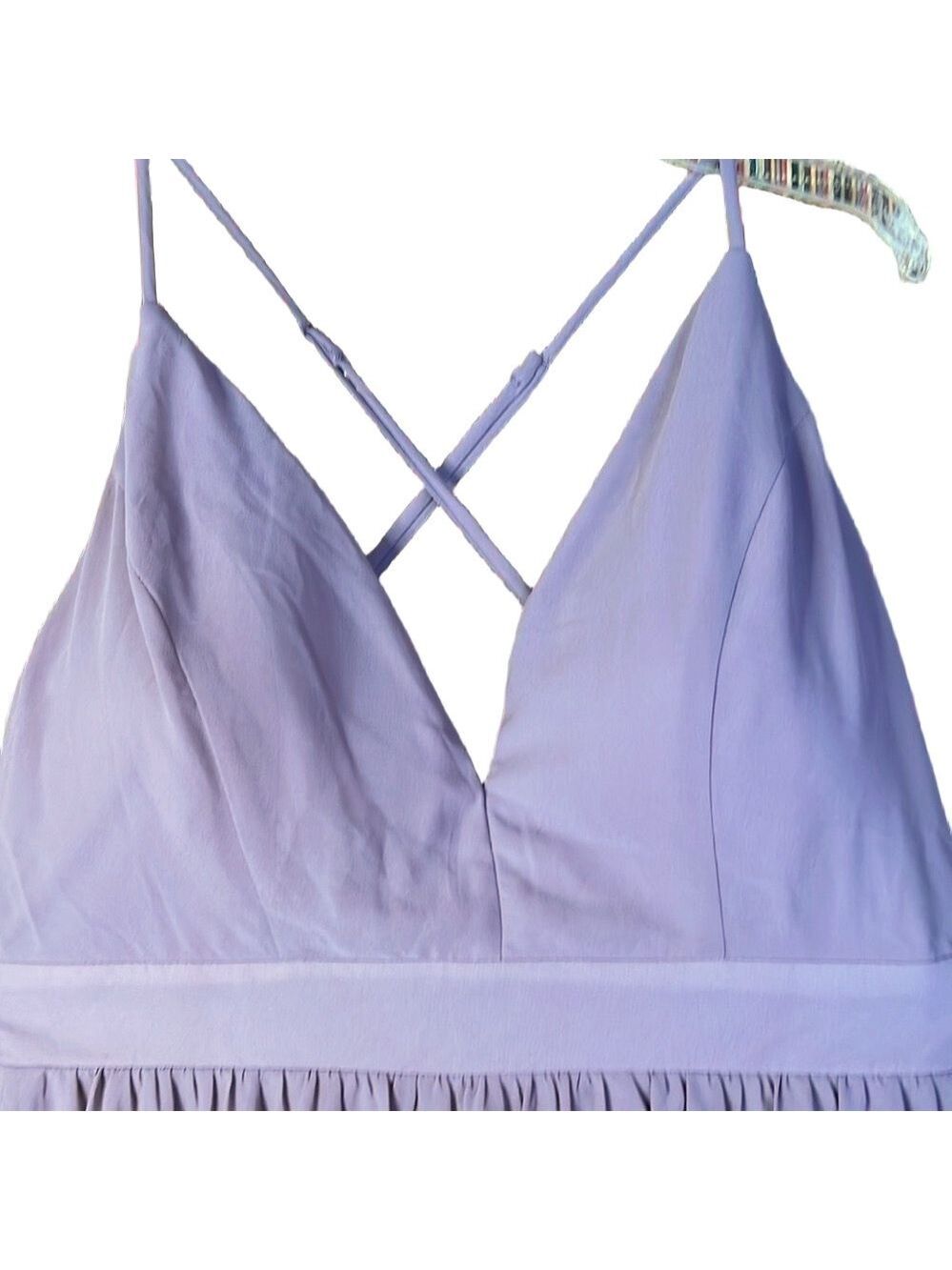 Speechless Formal Dress, SZ 15, Mauve, NWT, crossed adjustable spaghetti straps - Picture 4 of 10